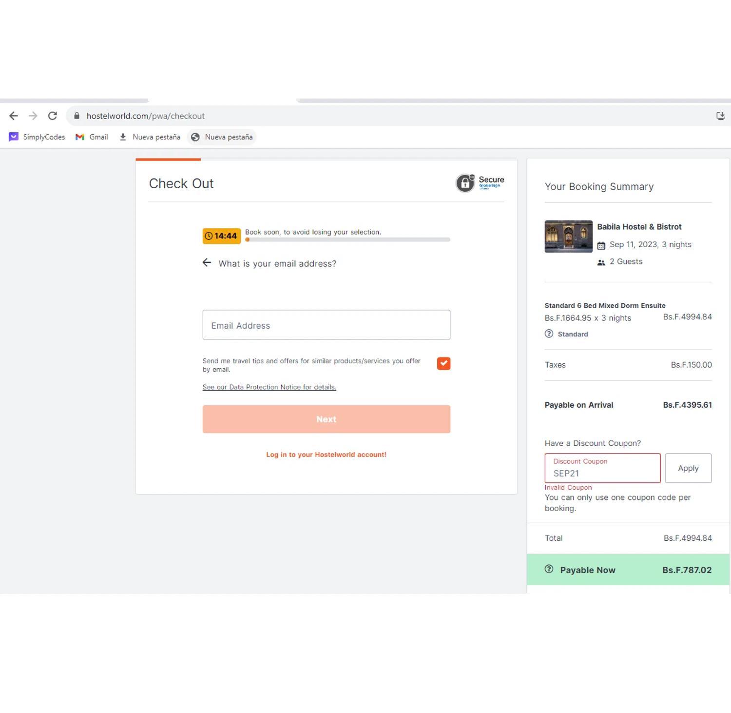 How to apply Hostelworld coupon code